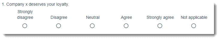 5 Point Likert Scale Example