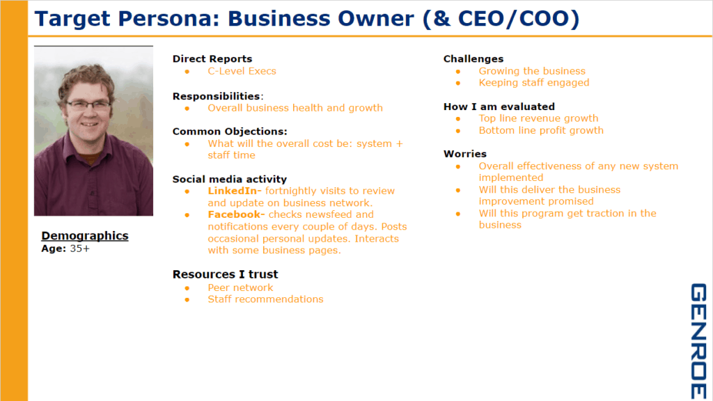 Buyer persona example