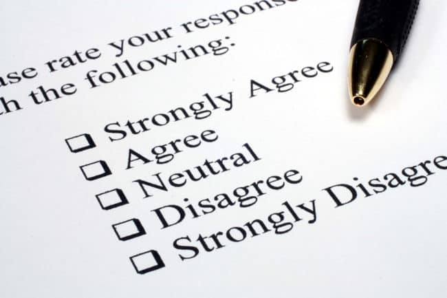 Customer feedback survey data collection