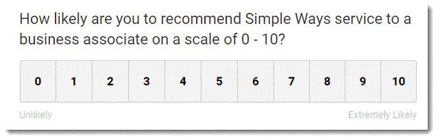On a scale from 0 to 10, how likely would you be to recommend our company to a friend or colleague?