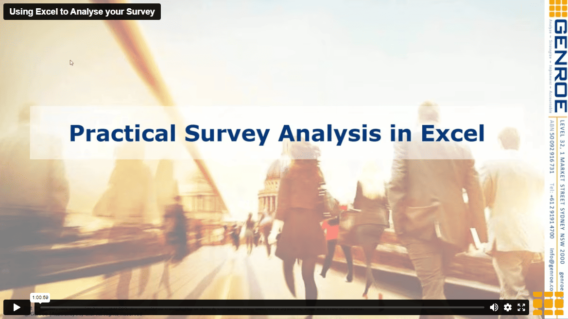Practical Survey Analysis in Excel [On-Demand Webinar]