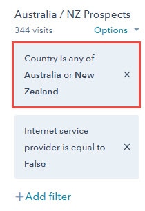 HubSpot Prospects Tool Country Filter