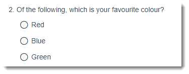 Of the following, which is your favourite colour: red, blue, green